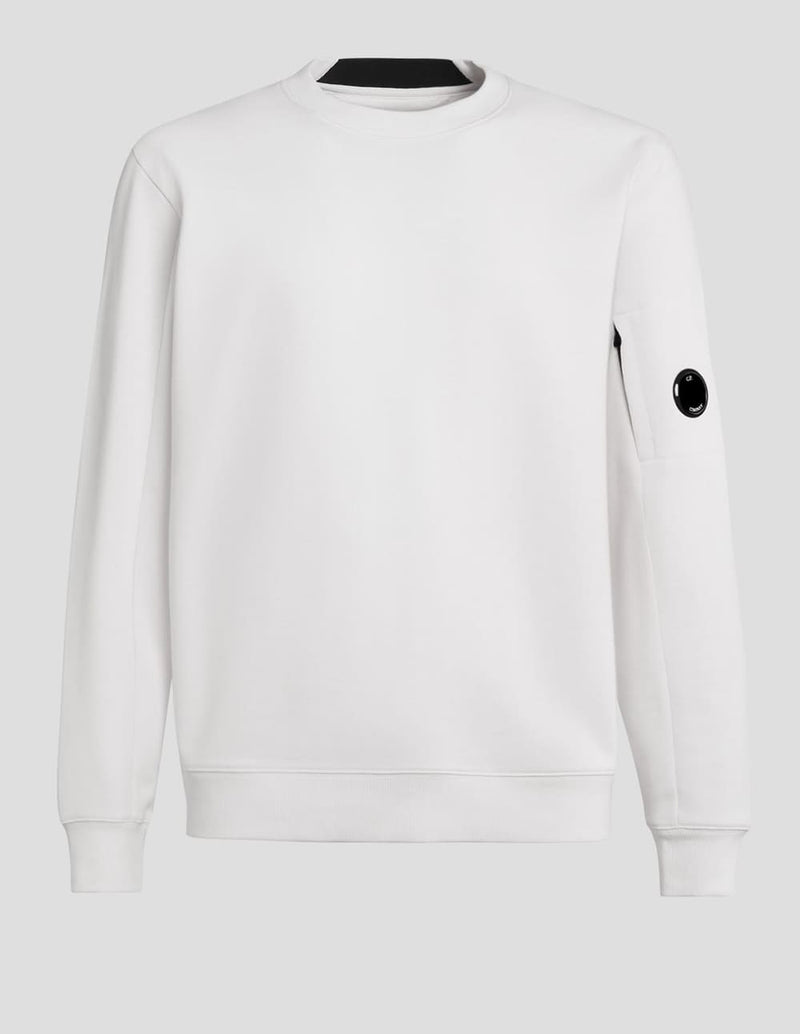 Sudadera C.P. Company Diagonal Raised Fleece Blanca Hombre