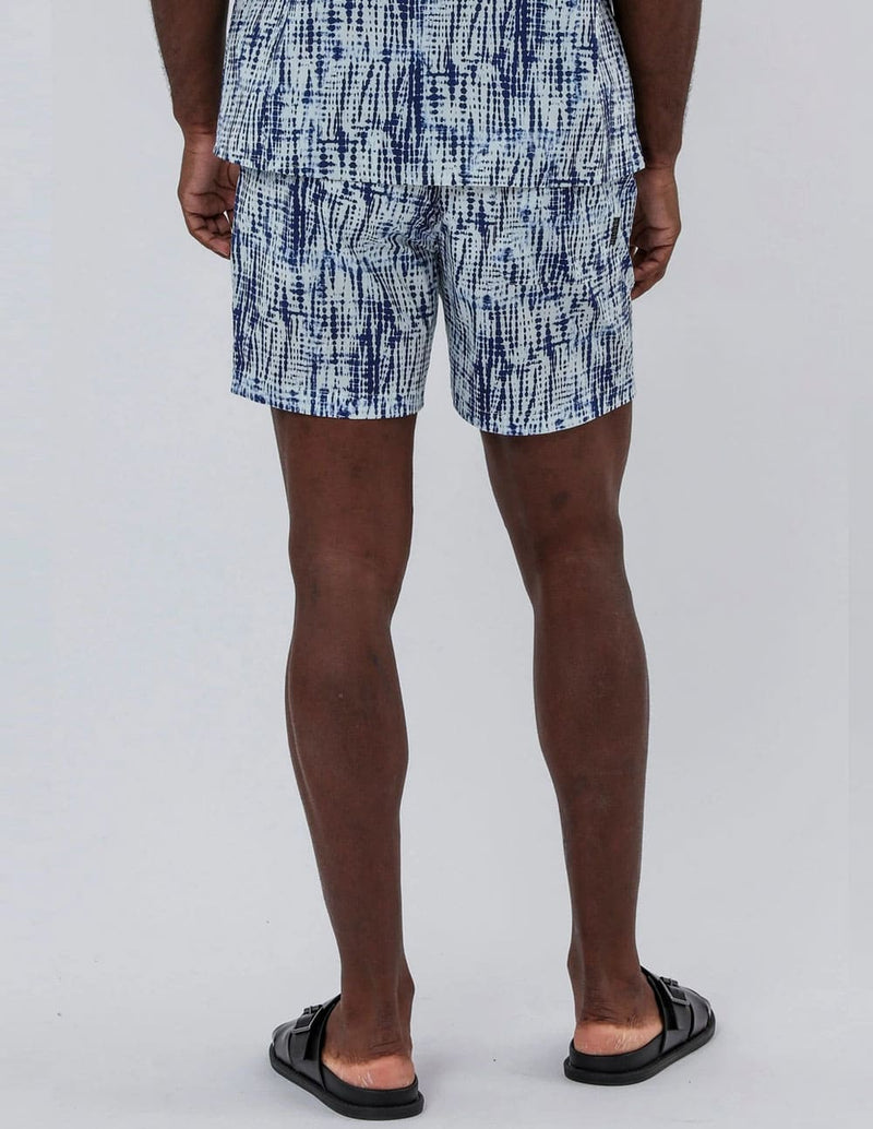 Pantalón Corto RELIGION Drip Tie Azul y Blanco Hombre