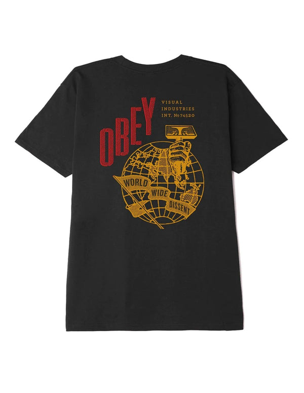 OBEY Hammer Globe Classic Black Men's T-Shirt