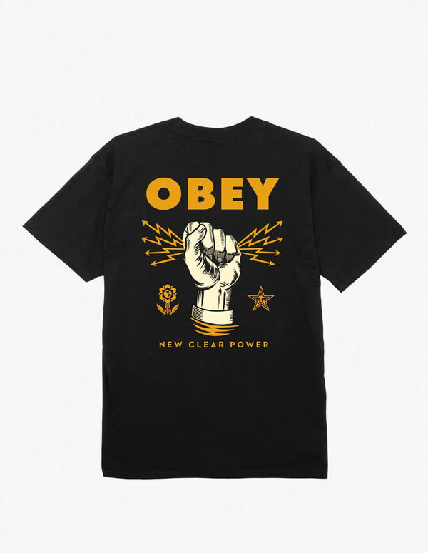 Camiseta Obey New Clear Power Classic Negra Unisex