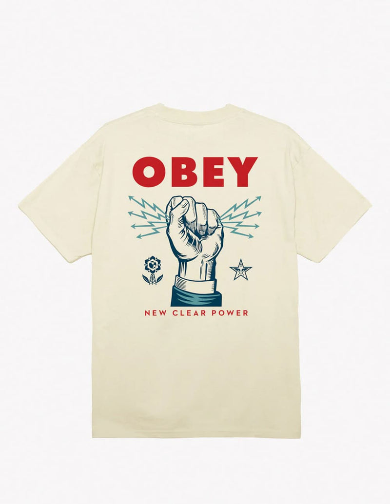 Camiseta Obey New Clear Power Classic Beige Unisex
