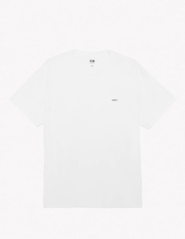 Camiseta Obey Ripped Icon Classic Blanca Unisex