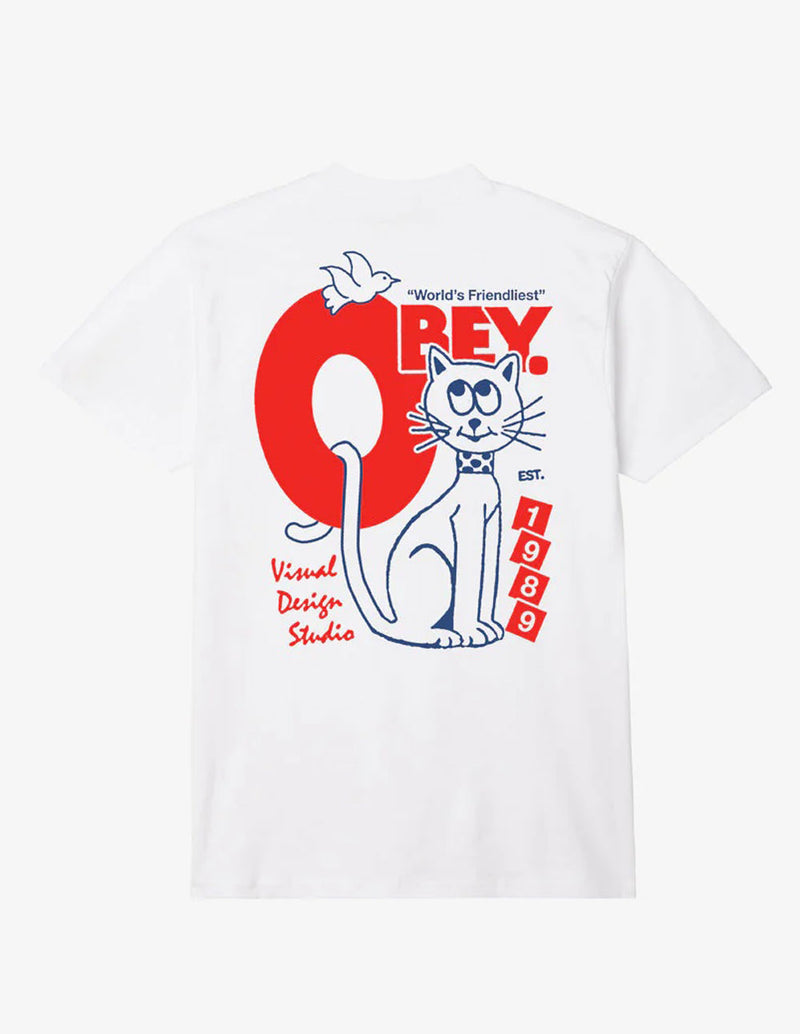 Camiseta Obey Frienliest Blanca Unisex