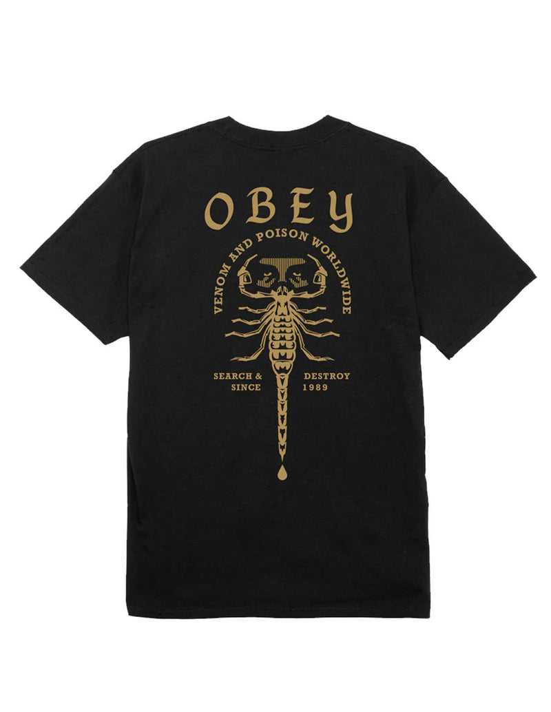 Camiseta Obey Scorpion Negra Unisex