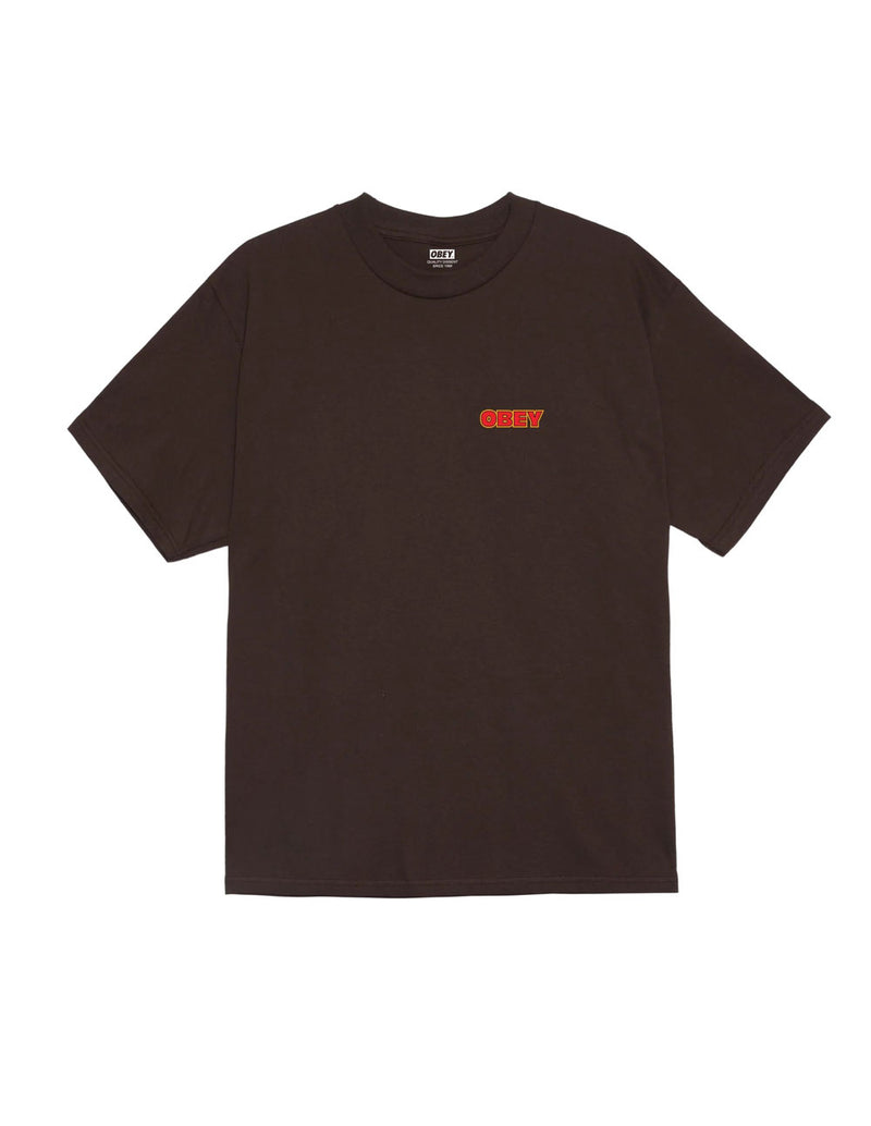 Camiseta Obey Star Marrón Unisex