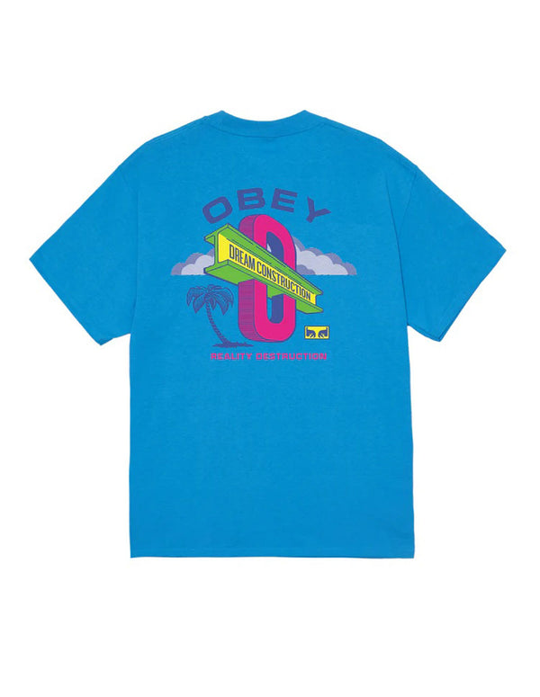 Camiseta Obey Dream Construction Azul Unisex