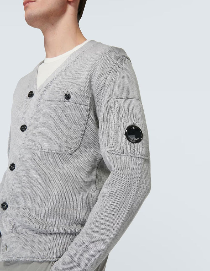 Chaqueta C.P. Company con Detalles Lens Gris Hombre