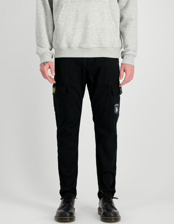 Pantalón Alpha Industries Petro Patch Negro Hombre