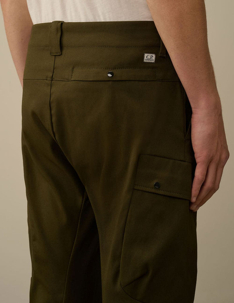 Pantalón C.P. Company Superior Structure Stretch Regular Verde Hombre