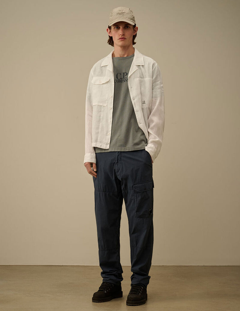 Pantalón C.P. Company 50 Fili Strech Zip Loose Azul Hombre