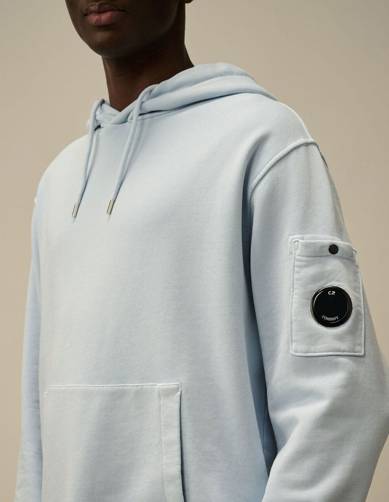 Sudadera con Capucha C.P. Company con Logo Azul Hombre