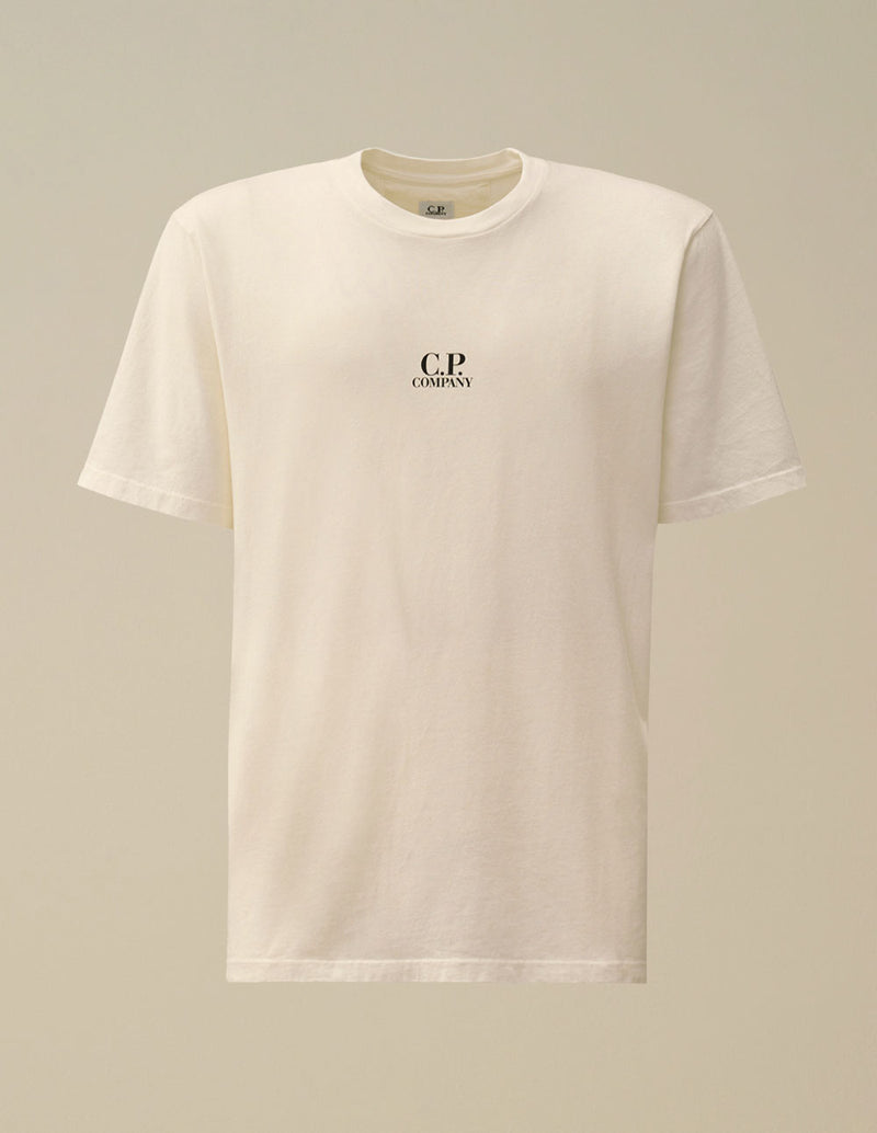 Camiseta C.P. Company Artwork Logo Beige Hombre