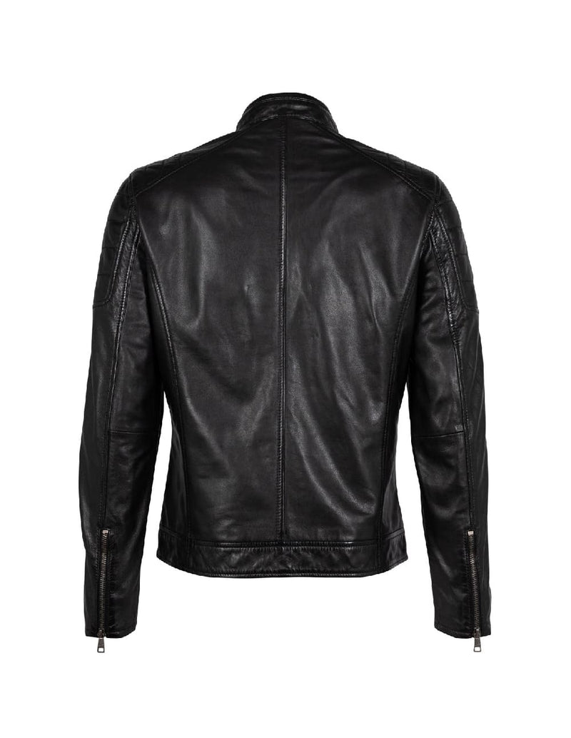 Chaqueta Gipsy de Cuero Derry Negra Hombre