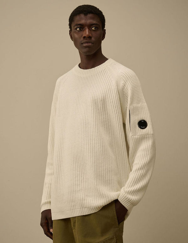 Jersey C.P. Company Cotton Chenille Lens Beige Hombre