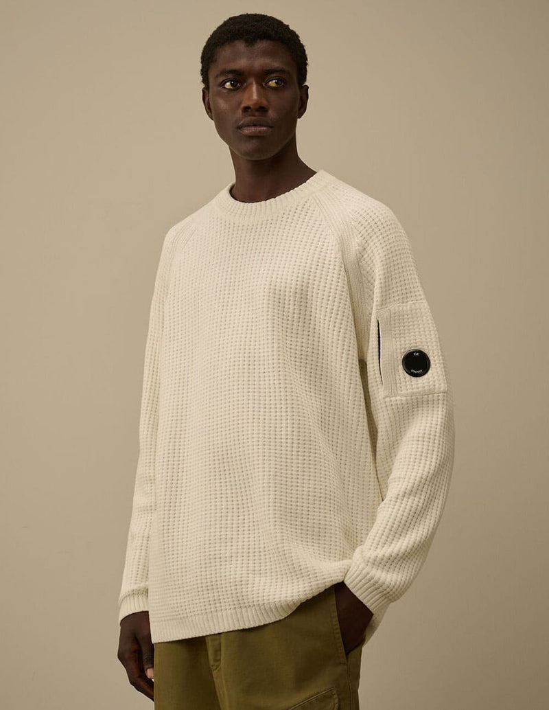 Jersey C.P. Company Cotton Chenille Lens Beige Hombre