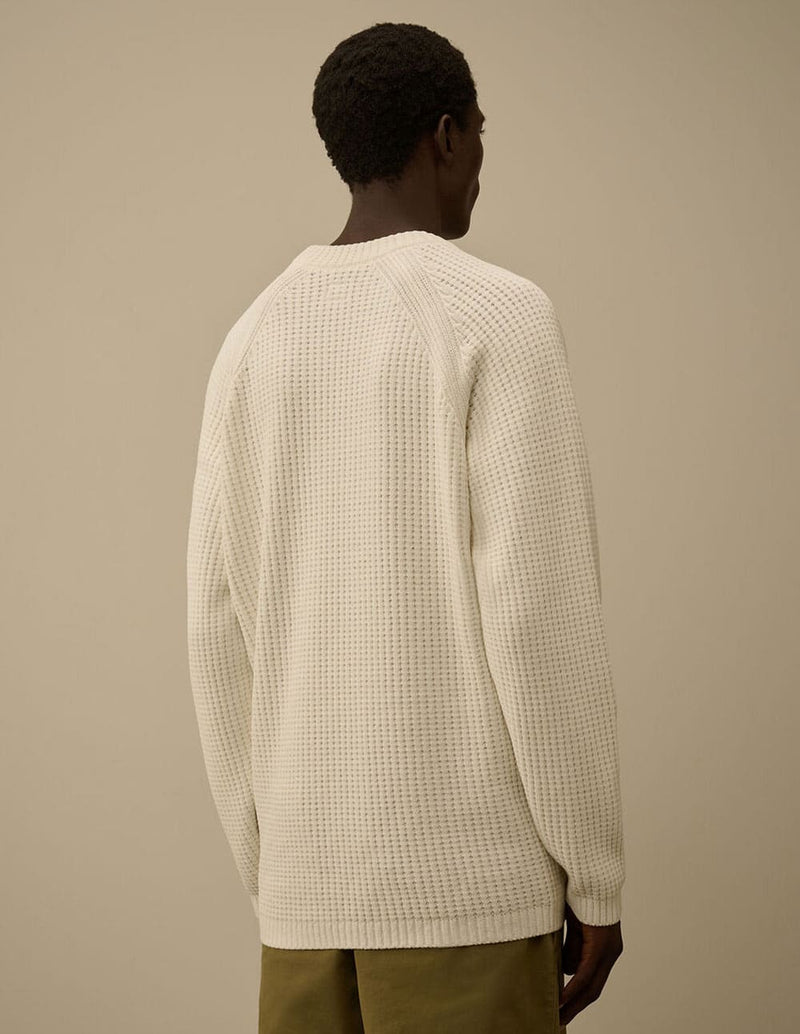 Jersey C.P. Company Cotton Chenille Lens Beige Hombre