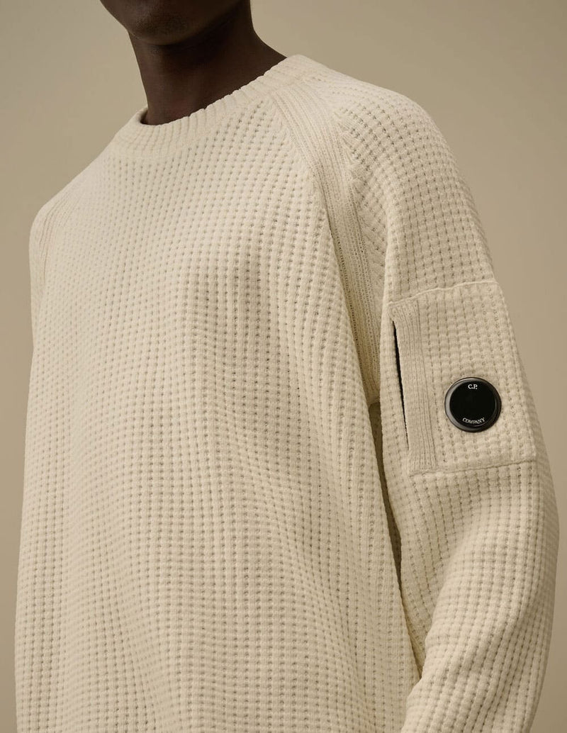 Jersey C.P. Company Cotton Chenille Lens Beige Hombre