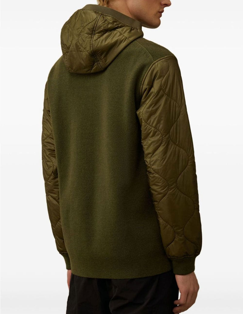 Sudadera con Capucha C.P. Company Lens-Detail Verde Hombre