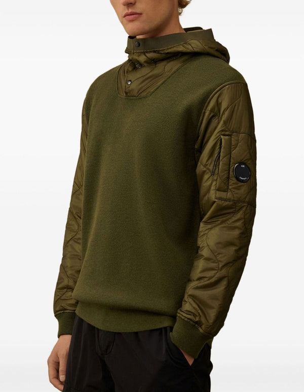 Sudadera con Capucha C.P. Company Lens-Detail Verde Hombre