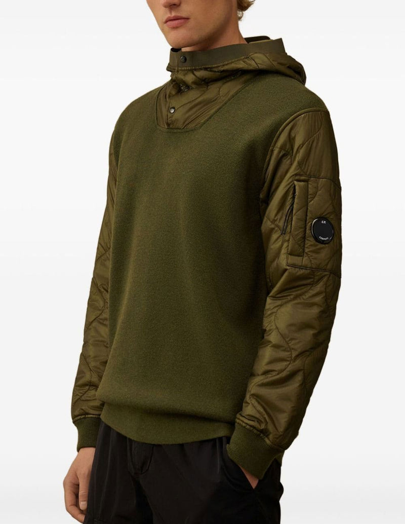 Sudadera con Capucha C.P. Company Lens-Detail Verde Hombre