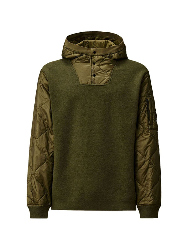 Sudadera con Capucha C.P. Company Lens-Detail Verde Hombre