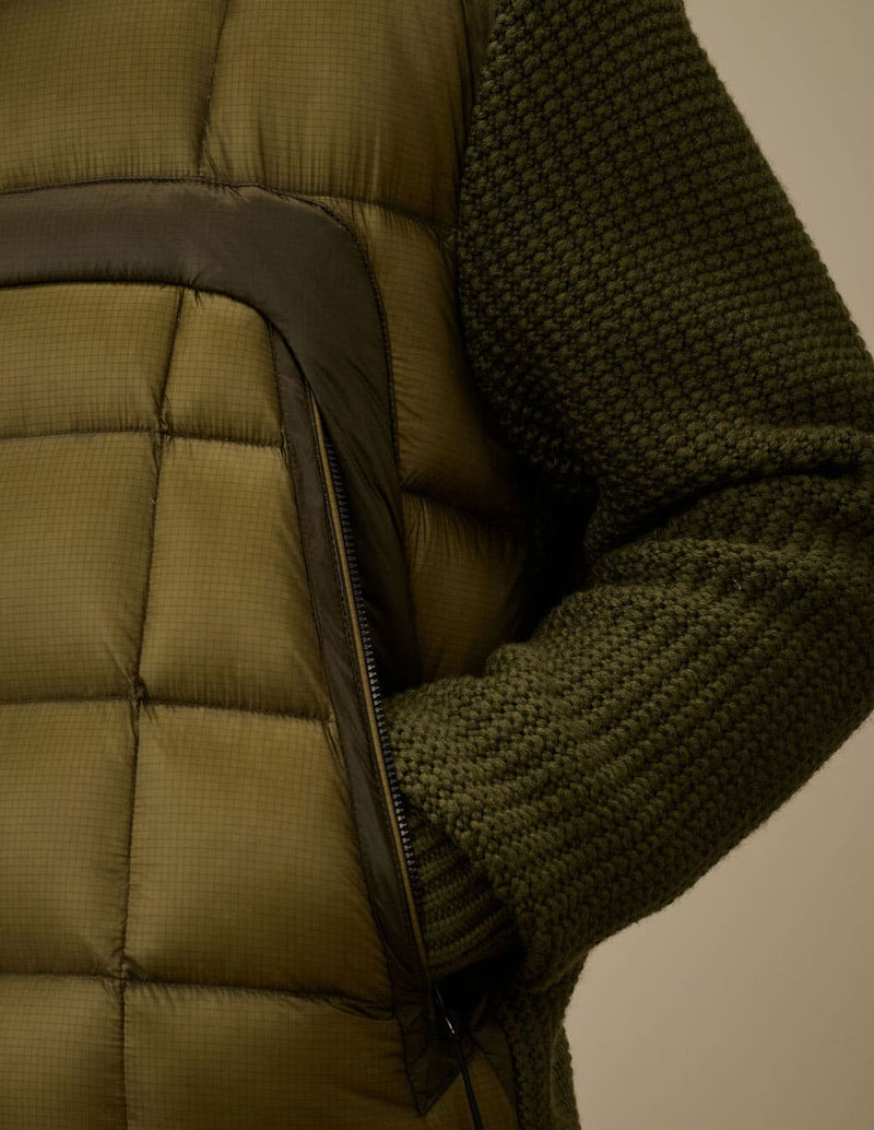 Chaqueta C.P. Company Extrafine Merino Wool Mixed Full Zip Goggle Verde Hombre