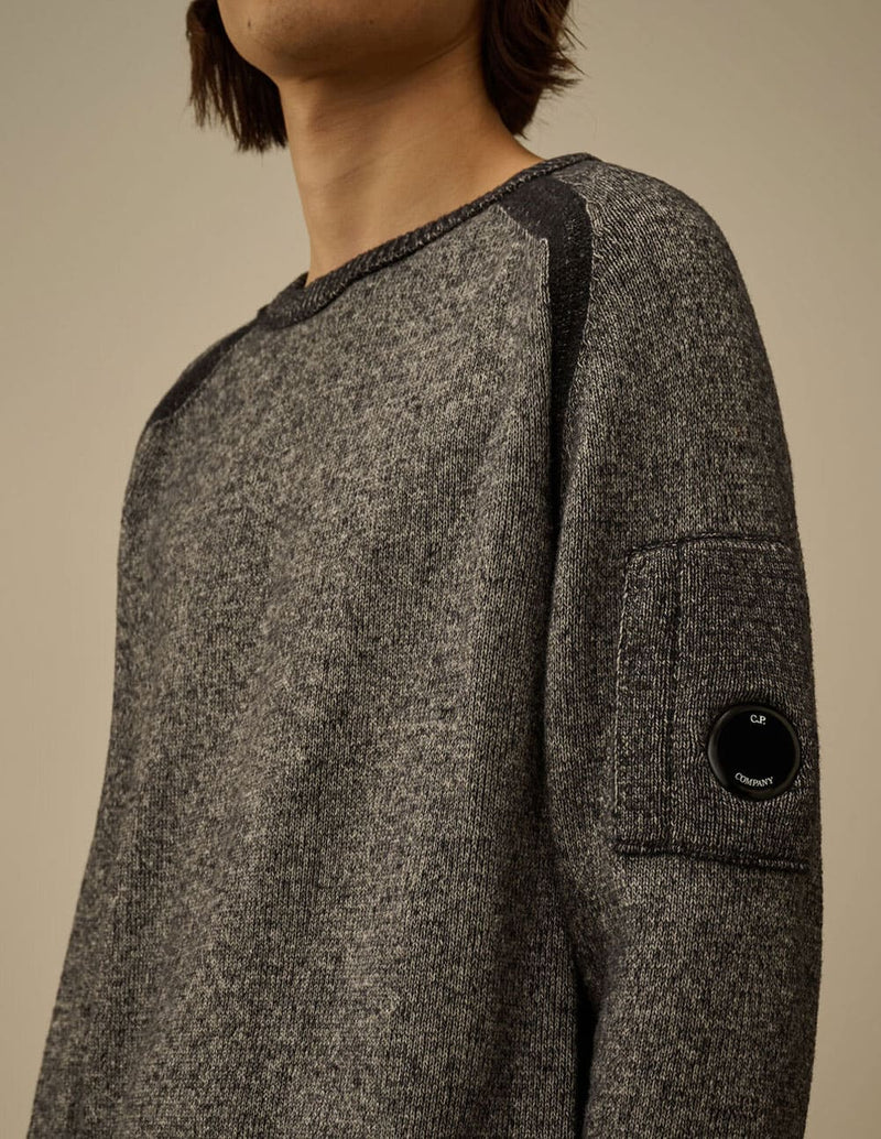 Jersey C.P. Company Fleece Knit Crewneck Gris Hombre