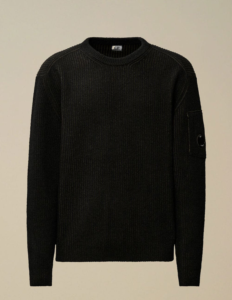Jersey C.P. Company Fleece Knit Crewneck Lens Verde Hombre