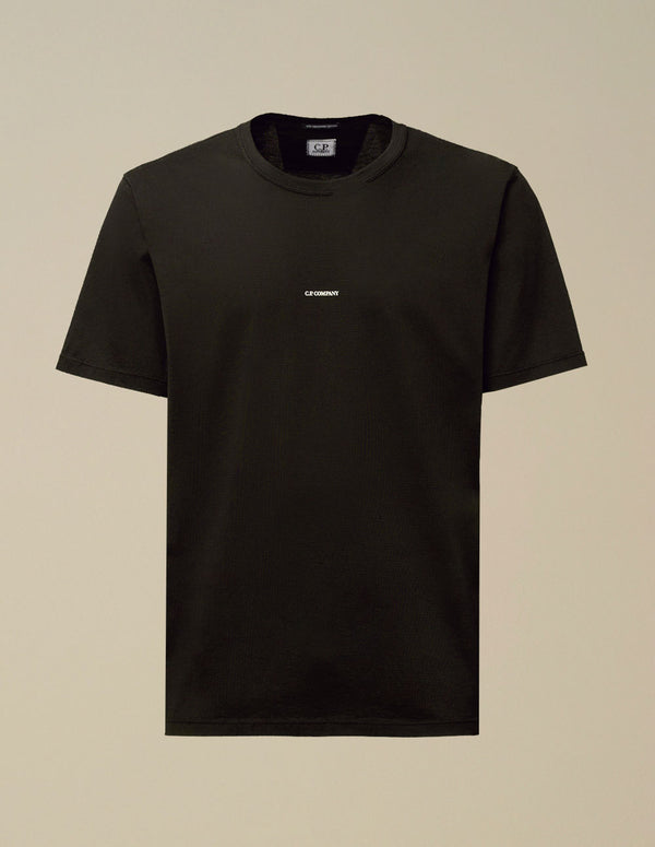 Camiseta C.P. Company Mercerized 70/2 Jersey Gasato Negra Hombre
