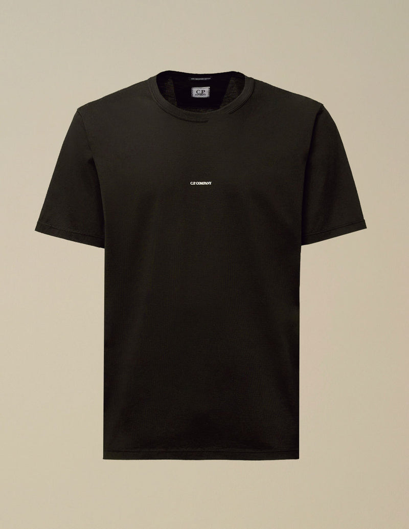 Camiseta C.P. Company Mercerized 70/2 Jersey Gasato Negra Hombre
