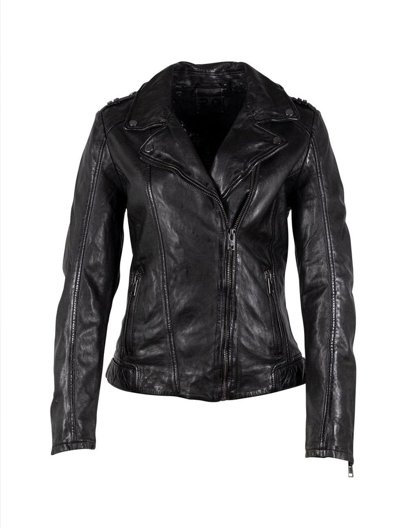 Chaqueta Gipsy de Cuero Kyra Negra Mujer