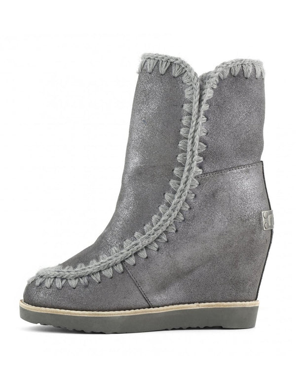 MOU Boots with Internal Heel French Toe Gray Woman