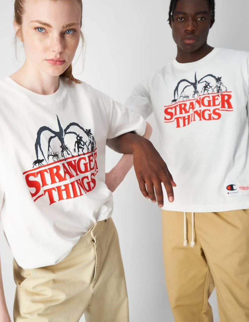 Champion x Stranger Things White Unisex T-Shirt
