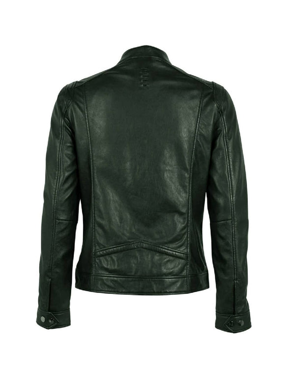 Chaqueta Gipsy de Cuero Occer Verde Hombre