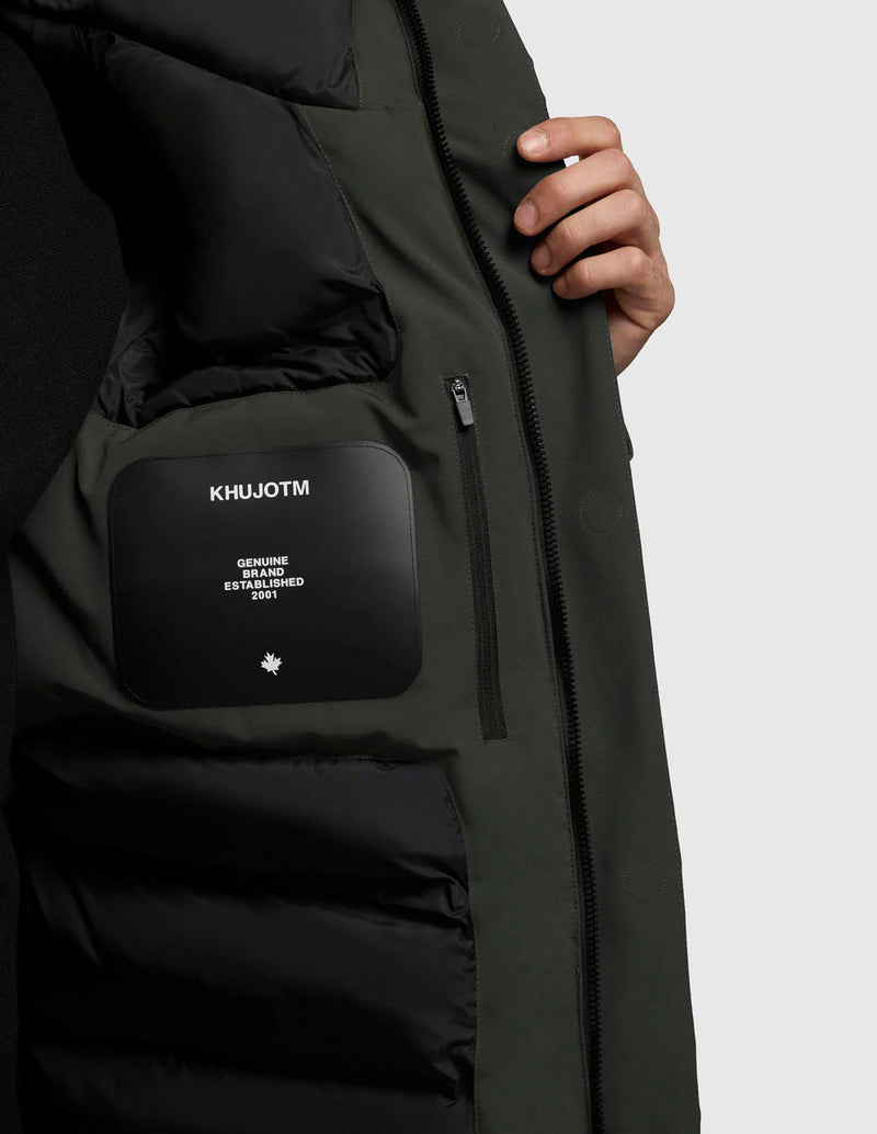 Parka Khujo Kann Acolchada Verde Hombre