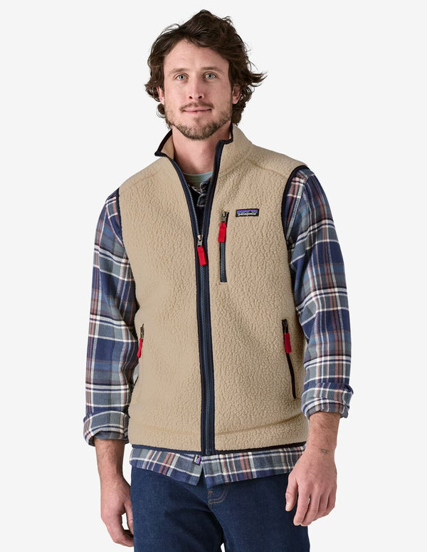 Chaleco Forro Polar Patagonia Retro Pile Beige Hombre