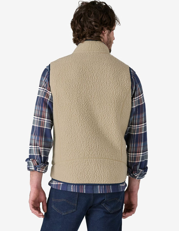 Chaleco Forro Polar Patagonia Retro Pile Beige Hombre