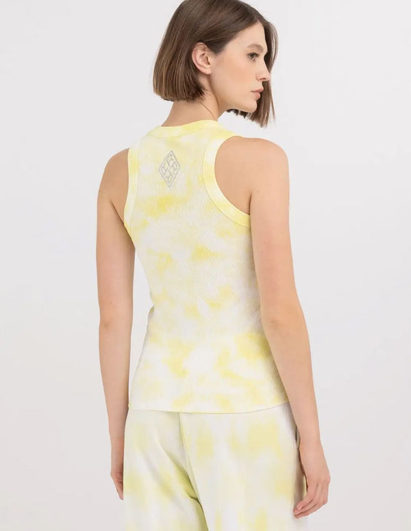 Top Replay Tie Dye Amarillo Mujer