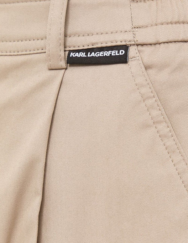Pantalón Karl Lagerfeld Amplio Beige Mujer