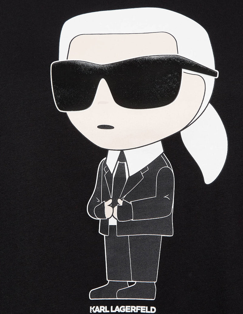 Camiseta Karl Lagerfeld Ikonik 2.0 Negra Mujer