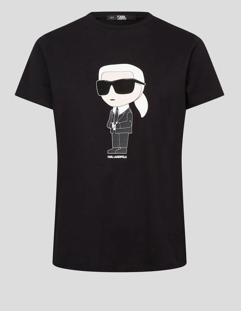 Camiseta Karl Lagerfeld Ikonik 2.0 Negra Mujer