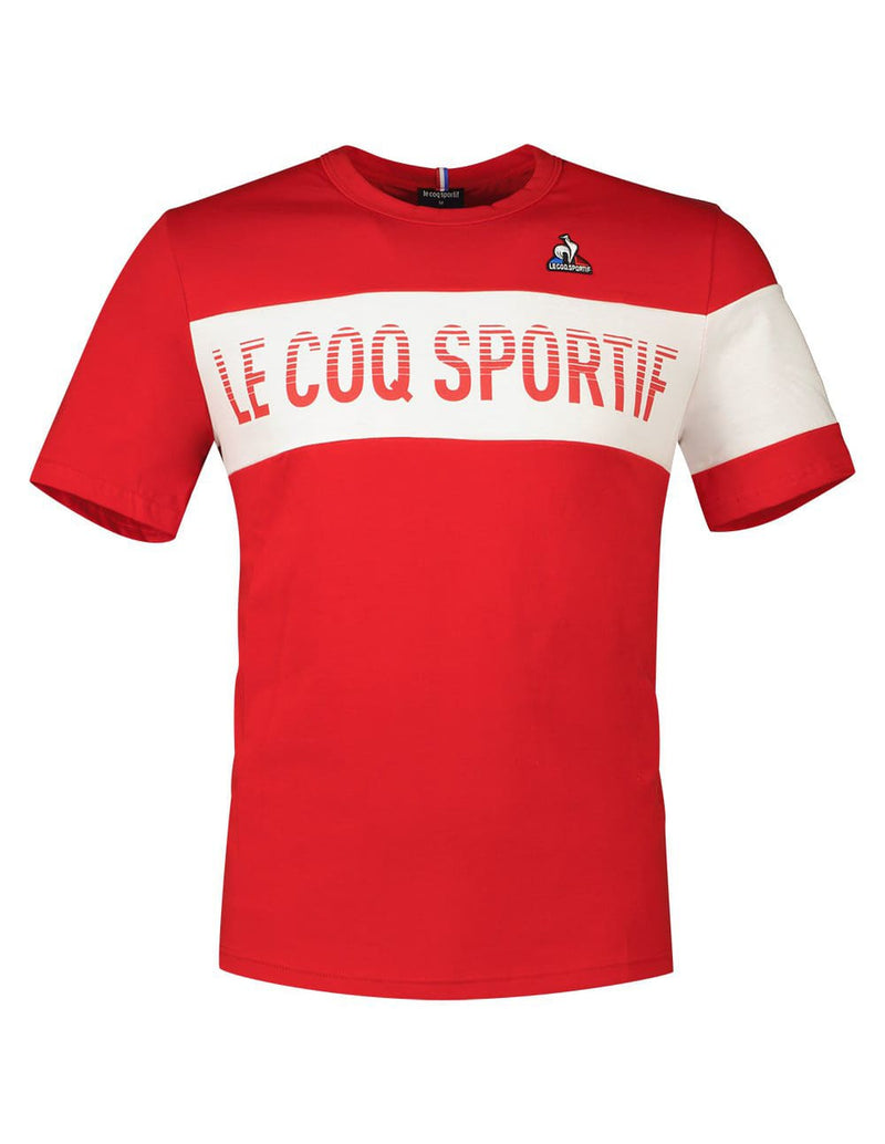 Camiseta Le Coq Sportif con Logo Roja y Blanca Unisex