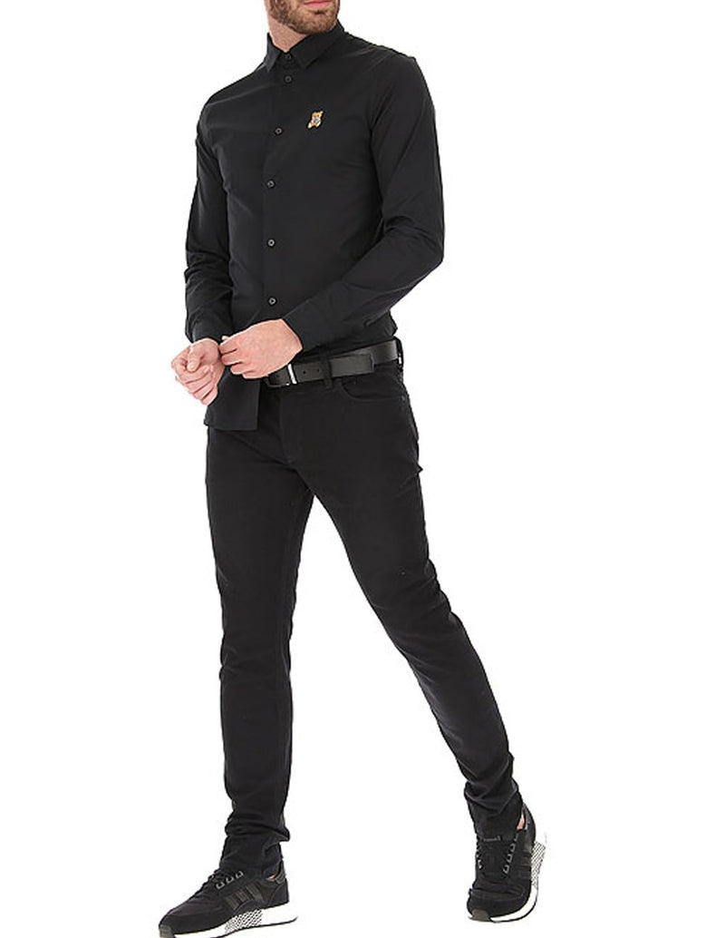 Camisa Moschino Couture con Logo Negra Hombre