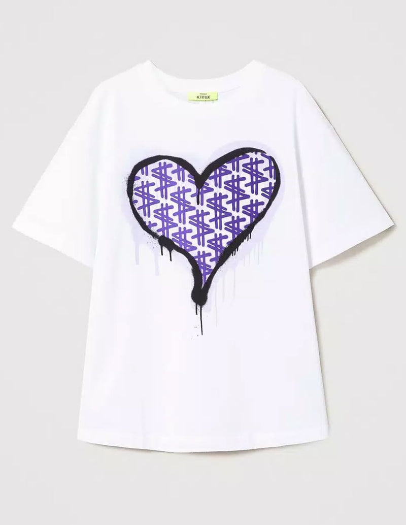 Camiseta TWINSET Myfo con Estampado Fluor Blanca Mujer