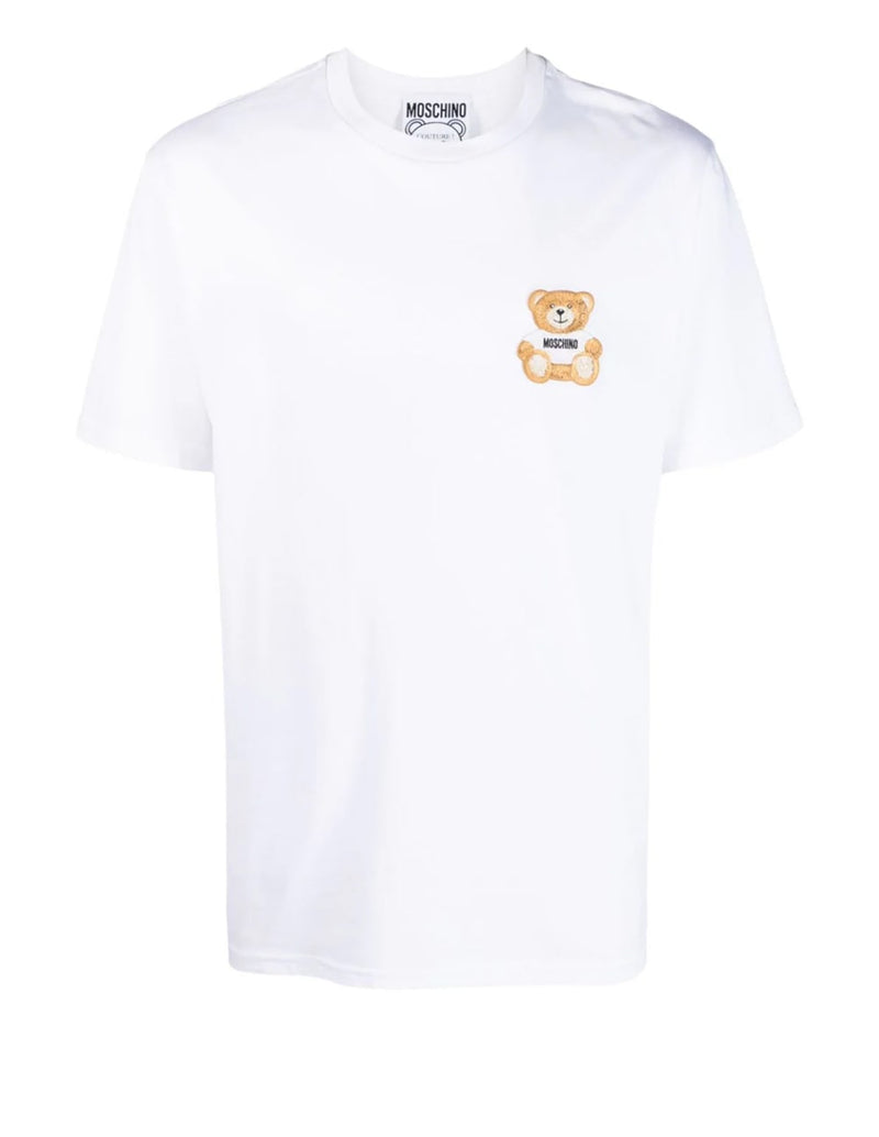 Camiseta Moschino Couture Teddy Bear Blanca Hombre 232ZRV073070411001