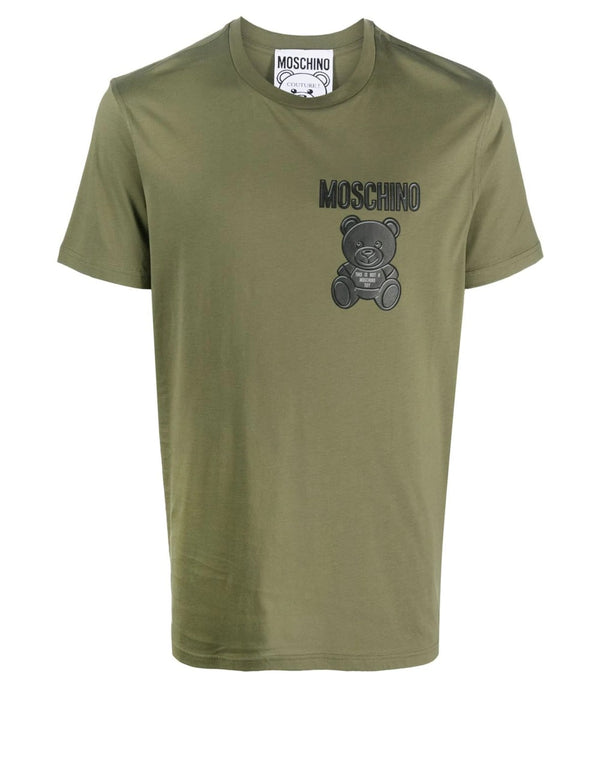 Camiseta Moschino Couture con Logo Estampado Verde Hombre