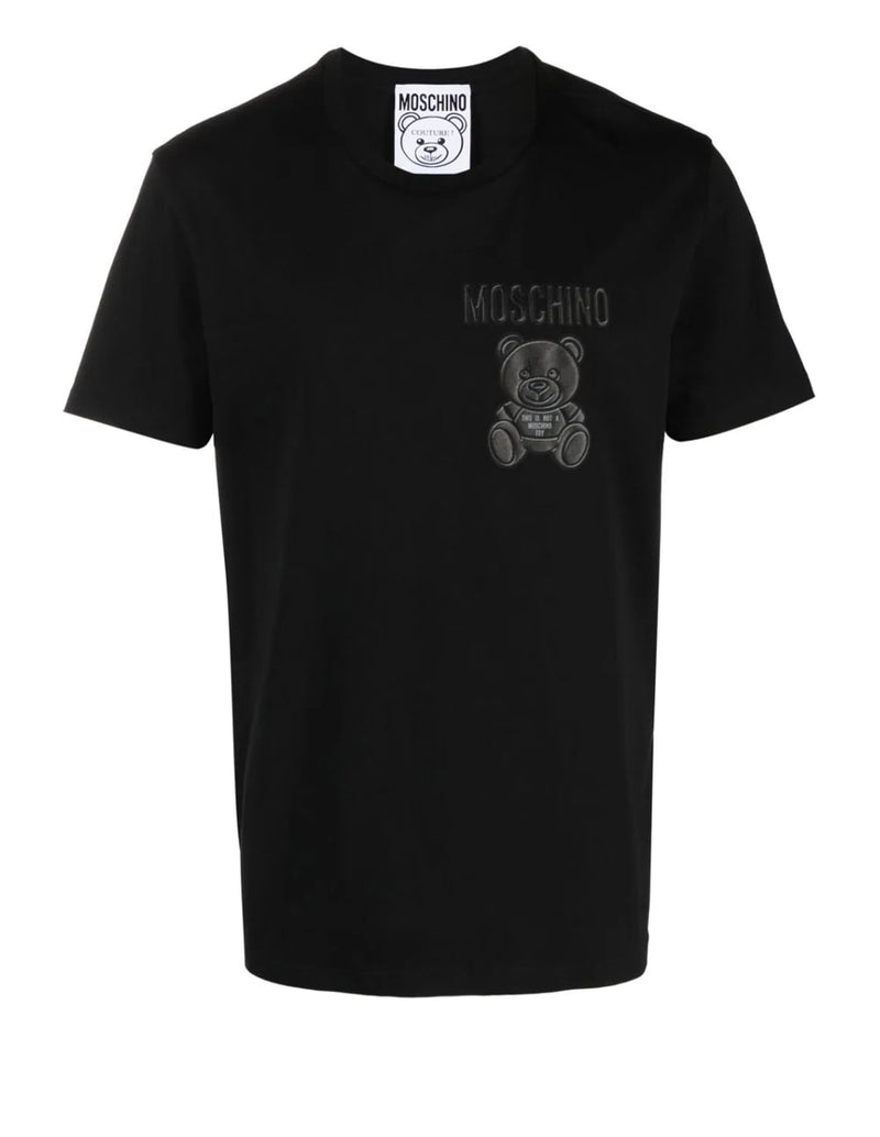 Camiseta Moschino Couture con Logo Estampado Negra Hombre