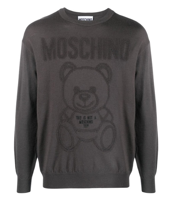 Jersey Moschino Couture Teddy Bear Gris Hombre