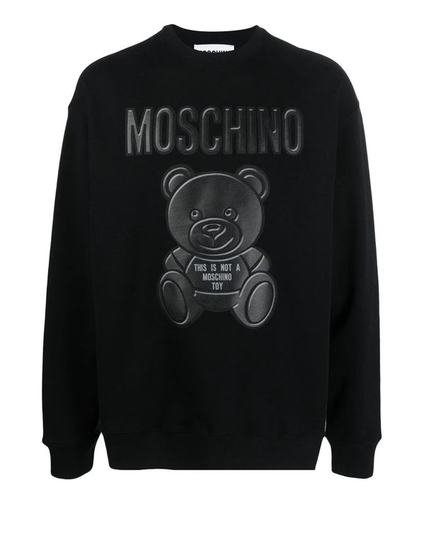 Sudadera Moschino Couture con Logo Teddy Bear Negra Hombre