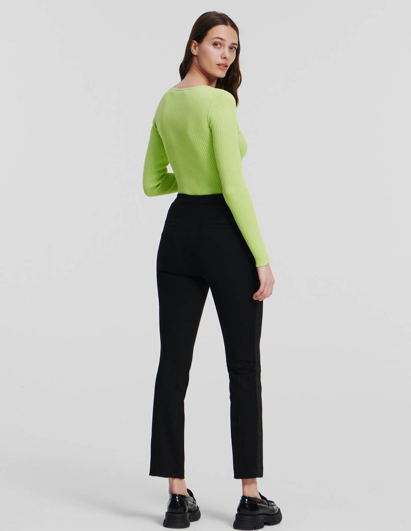Karl Lagerfeld Knitted Trousers with Black Logo Women